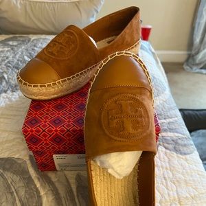 Tory Burch Benton platform espadrille suede 8.5